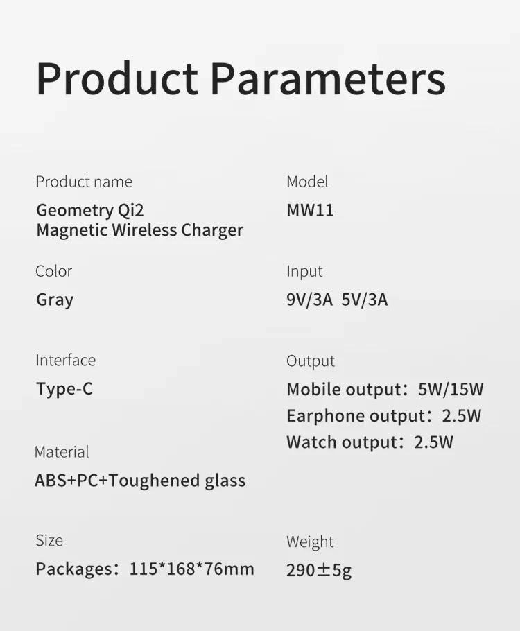3-in-1 Fast Wireless Charger Magnetic Stand